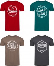Jack & Jones JJLINO 4er Pack Rundhals Regular T-Shirts 100% Baumwolle