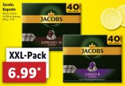 Jacobs Kaffee Alukapseln Lungo 8 und Espresso 10 bei Lidl im XXL Pack 40 St&uuml;ck (14. + 15.12.18)