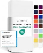 Jacobson Jersey Spannbettlaken (90x200-100x200 cm, Wei&szlig;) f&uuml;r 8,99&euro;