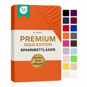 Jacobson Spannbettlaken f&uuml;r Topper (Orange) stark reduziert