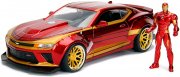Jada Toys Marvel Iron Man 2016 Chevy Camaro SS, 1:24 Modellauto inkl. Iron Man Figur