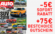 Jahresabo AUTO Zeitung (25 Ausgaben) 78,75&euro; mit 5&euro; Sofortrabatt & 75 &euro; BestChoice Gutschein