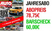 Jahresabo "Auto ZEITUNG" freihaus nur 78,75 Euro + 60 Euro Barscheck
