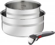 Jamie Oliver by Tefal 3-teiliges Ingenio Topf-Set mit abnehmbarer Griff