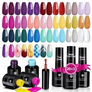 Janolia 23-teiliges Gel Nagellack Geschenkset mit 20 Farben