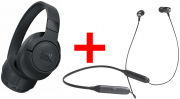JBL Tune750BT Over-Ear Kopfh&ouml;rer + JBL Live 200 BT In-Ear Kopfh&ouml;rer
