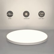 JDONG LED Deckenleuchte 36W 3000lm Neutralwei&szlig; 37 cm rund