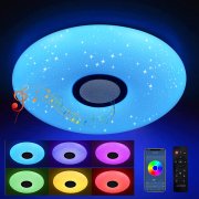 JDONG RGB Farbwechsel LED Deckenleuchte mit Fernbedienung und APP-Steuerung