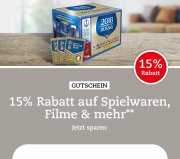 Jetzt erst recht: ✧ 15% auf Spielwaren, Filme und mehr sichern