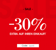 Jetzt mit Gutscheincode bei Designermode pralle 30% Extra-Rabatt im Sale absahnen