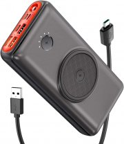 JIGA 30000mAh 18W PD 3.0 USB C und QI Wireless Powerbank mit Taschenlampe
