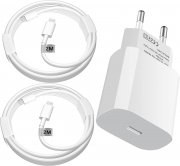 jojobnj 20W iPhone Ladeger&auml;t mit 2-Pack 2 Meter iPhone Ladekabel