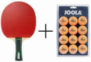 JOOLA Match Lite Tischtennisschl&auml;ger mit 12er Tischtennisb&auml;lle