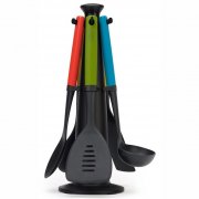 Joseph Joseph Duo Multi Color 5-teiliges Utensilienset mit Aufbewahrungsst&auml;nder