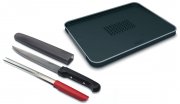 Joseph Joseph Fleischschneideset mit Schneidebrett, Fleischgabel und Messer