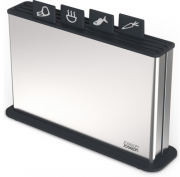 Joseph Joseph Index Steel Schneidebrett-Set mit St&auml;nder 4-teilig