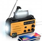 Journy Solar und Kurbel-Radio mit eingebauten Kompass und LED-Taschenlampe