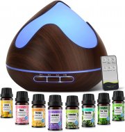 JRXH 500 ML 14 Farben LED Aroma Diffuser inkl. 8 botanische &auml;therische &Ouml;le