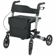 Juskys Alu Rollator mit klappbar Sitzfl&auml;che und Tasche