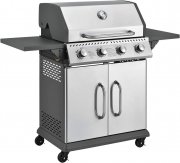 Juskys Kansas mit 4 Brenner 12 kW BBQ Gasgrillwagen