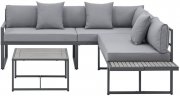 Juskys St. Tropez Garten Lounge Set inkl. Kissen und Tisch