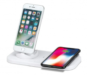 Wireless Ladeger&auml;t + Basisstation mit Micro USB, USB C und 8 Pin Anschl&uuml;sse Android + Apple 7,31&euro; st