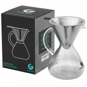 Kaffeebereiter &ldquo;Pour Over&rdquo; mit Dauerfilter aus Edelstahl und Karaffe (800ml) f&uuml;r 22,77&euro;