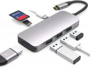 Kakacell 7-in-1 Multiport USB-C Hub mit Kartenleser, 4K HDMI und USB 3.0 Ports