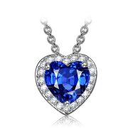 Kami Idea Damen Kette mit blauem Herz-Anh&auml;nger f&uuml;r 9,99&euro;