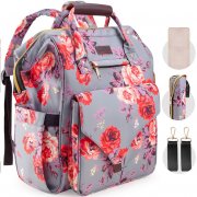 Kaome Baby Multifunktional Wickelrucksack mit Wickelunterlage und Flaschenw&auml;rmer