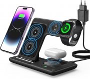 Kargebay 3 in 1 Kabelloses Wireless Charger Ladeger&auml;t f&uuml;r iPhone, Apple Watch und AirPods