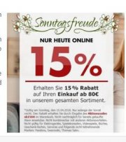 Karstadt: 15% Rabatt auf das gesamte Sortiment (80&euro; MBW)