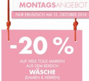 Karstadt &ndash; 20% auf W&auml;sche f&uuml;r Damen und Herren