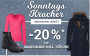Karstadt 20 % Rabatt Damenmode inkl. Schuhe, Fitnessbekleidung und Schuhe nur heute!