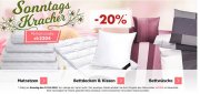 Karstadt Sonntags-Kracher mit 20% Rabatt auf Bettw&auml;sche, Bettdecken & Kissen und Matratzen