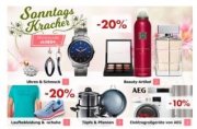 Karstadt SonntagsKracher, z.B. 20% Rabatt auf Uhren und Schmuck