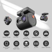 KAWA 2K1296P QHD Tiny Auto Dashcam mit Super Nachtsicht, Loop-Aufnahme und App-Steuerung