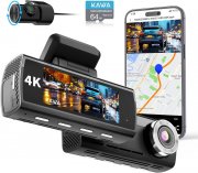 KAWA True 4K 2160P WiFi Front und Heck Dashcam mit GPS, Nachtsicht und Loop-Aufnahme