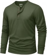 KEFITEVD Henley Langarmshirt aus Baumwolle f&uuml;r 14,98&euro; bei Amazon