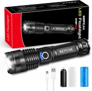 KEPEAK 5000 Lumen LED Taschenlampe mit 5000mAh Akku