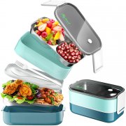KerKoor Edelstahl Bento Box Lunchbox mit F&auml;chern