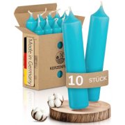 Kerzenfeld Stabkerzen T&uuml;rkis 10cm g&uuml;nstig bei Amazon