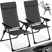 KESSER 2er Set Hochlehner Gartenst&uuml;hle 7-Fach Verstellbar mit Armlehnen