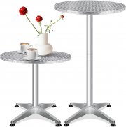 KESSER - 2in1 Aluminium Stehtisch mit Edelstahlplatte h&ouml;henverstellbar 70cm bis 115cm