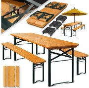Kesser 3-teilige Bierzeltgarnitur 70 x 46 x 75cm Klappbar 
