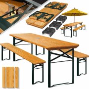 KESSER 3-teilige Bierzeltgarnitur Klappbar 170 x 46 x 75cm