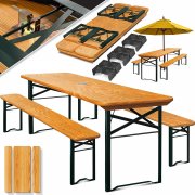 KESSER 3-teilige Bierzeltgarnitur Klappbar 170 x 46 x 75cm
