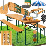 KESSER 3-teilige Bierzeltgarnitur Klappbar 170 x 46 x 75cm