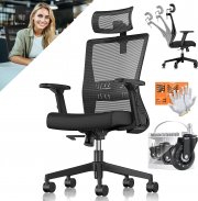 KESSER B&uuml;rostuhl Ergonomisch mit verstellbaren Armlehnen und Lendenwirbelst&uuml;tze