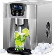KESSER Edelstahl Ice Maker Eisw&uuml;rfelmaschine 12 kg 24 h in 2 W&uuml;rfelgr&ouml;&szlig;en